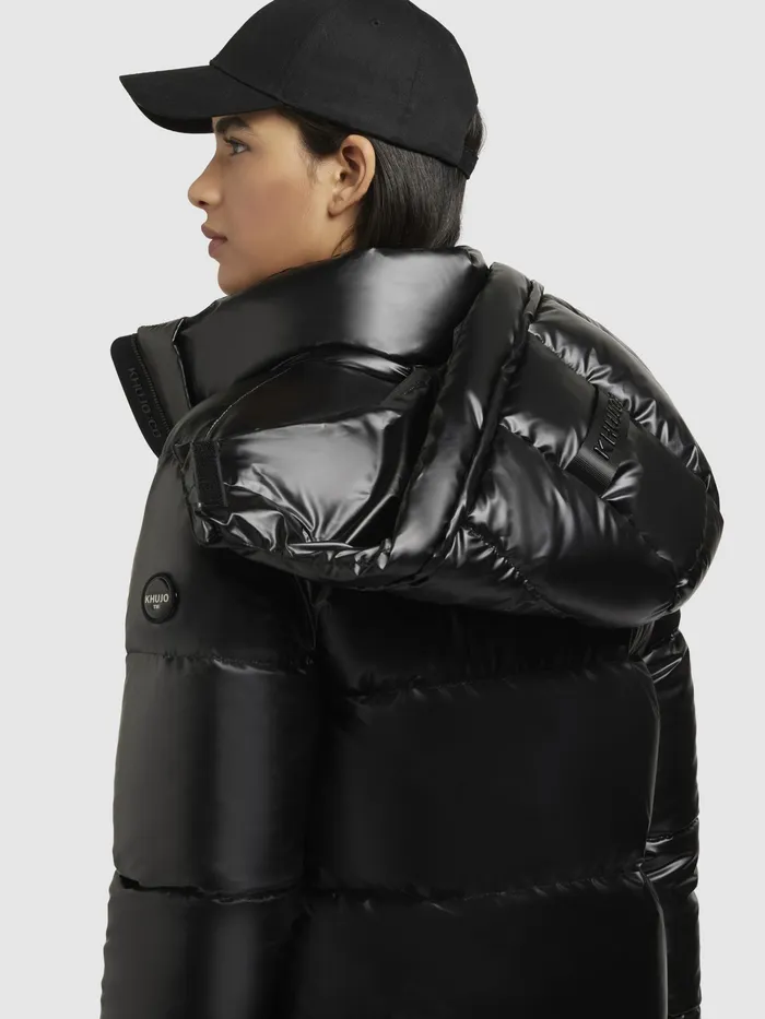 Jacke HAYA SHINY Schwarz Women Quilted Jackets KHUJO
