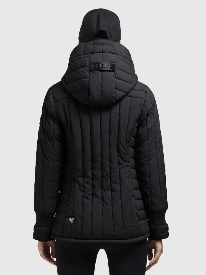 Jacke TWEETY PRIME7 LIGHT Schwarz Schwarz Women Quilted Jackets KHUJO