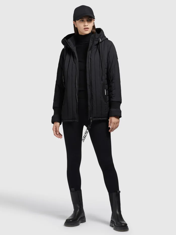 Jacke TWEETY PRIME7 LIGHT Schwarz Schwarz Women Quilted Jackets KHUJO