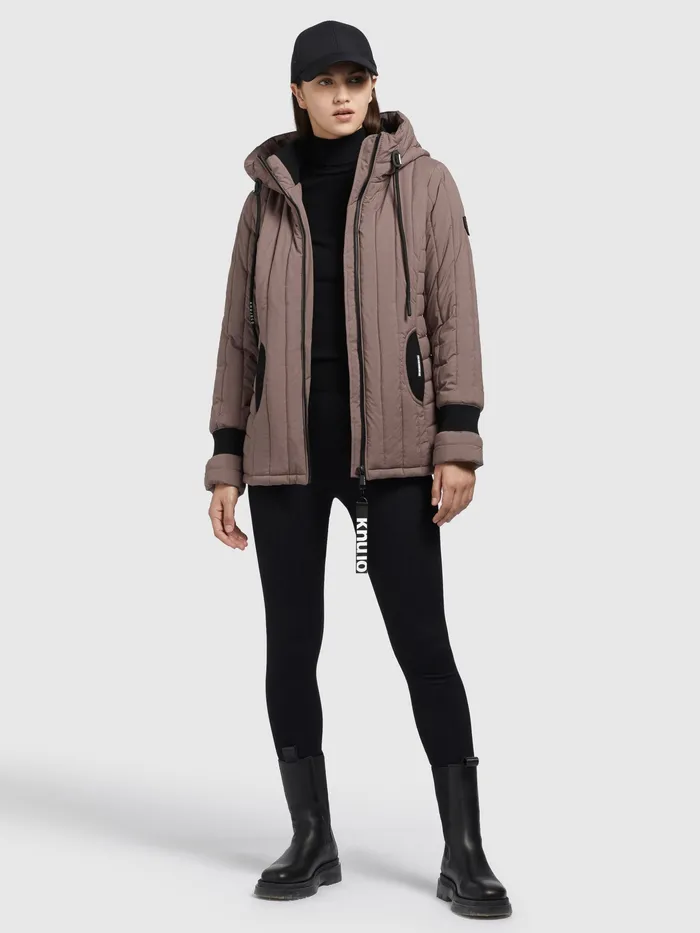 Jacke TWEETY PRIME7 LIGHT Taupe Taupe Women Puffer Jackets KHUJO