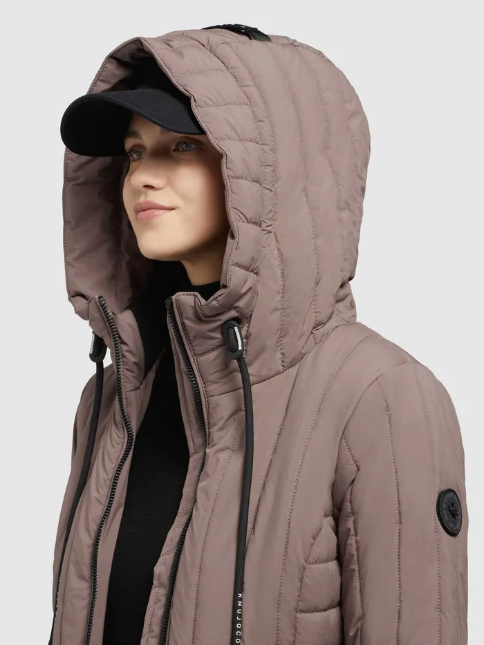 Jacke TWEETY PRIME7 LIGHT Taupe Taupe Women Puffer Jackets KHUJO