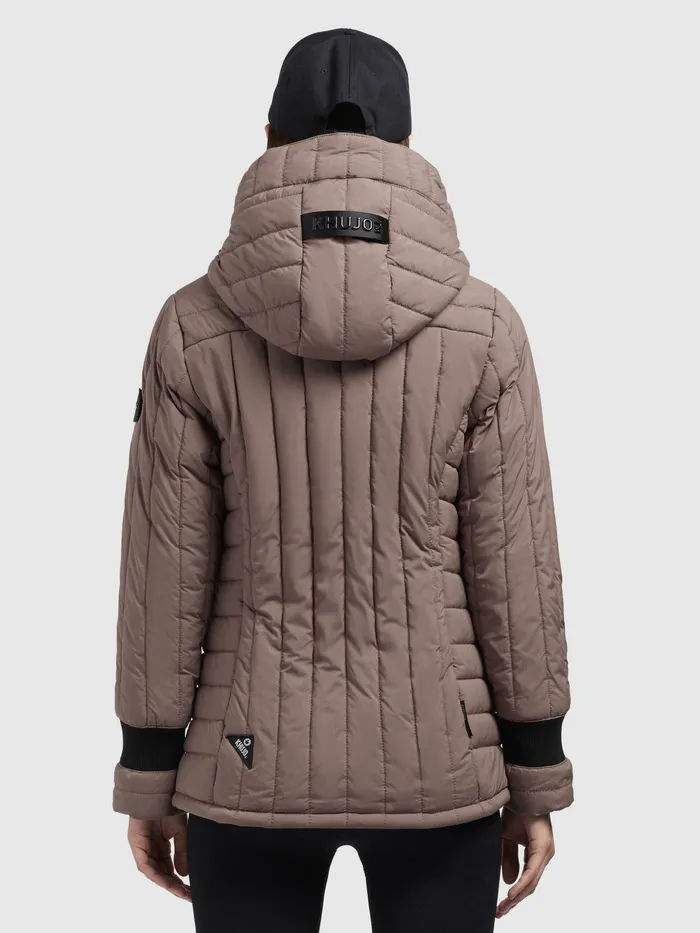 Jacke TWEETY PRIME7 LIGHT Taupe Taupe Women Puffer Jackets KHUJO