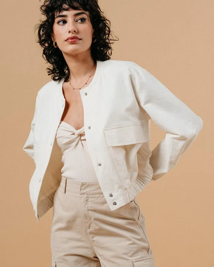 JACKET ECRU MEGANE Shop Grace and Mila Bombers