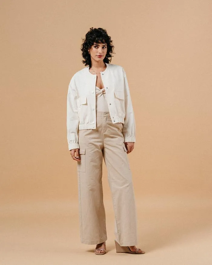 JACKET ECRU MEGANE Shop Grace and Mila Bombers