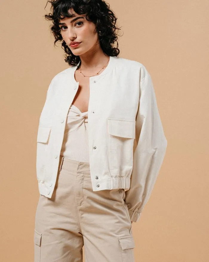 JACKET ECRU MEGANE Shop Grace and Mila Bombers