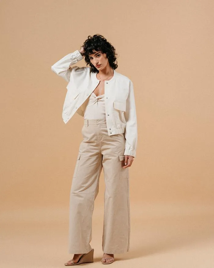 JACKET ECRU MEGANE Shop Grace and Mila Bombers