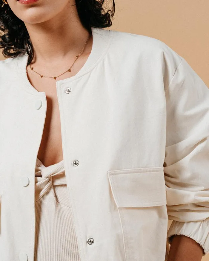 JACKET ECRU MEGANE Shop Grace and Mila Bombers