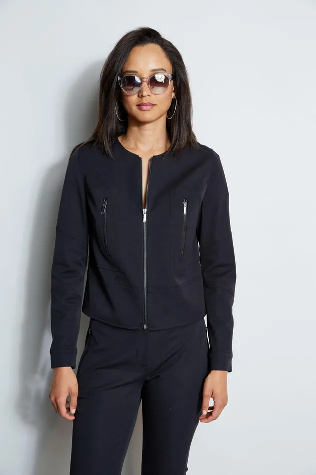 Jackets and Blazers Women Elie Tahari Stretch Twill Jacket BLACK