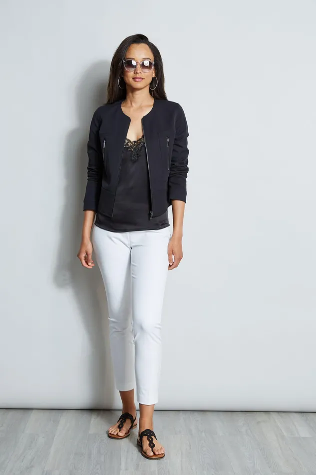 Jackets and Blazers Women Elie Tahari Stretch Twill Jacket BLACK