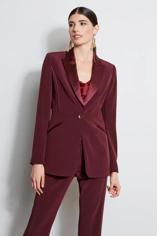 Jackets and Blazers Women Elie Tahari Tuxedo Blazer CORDOVAN