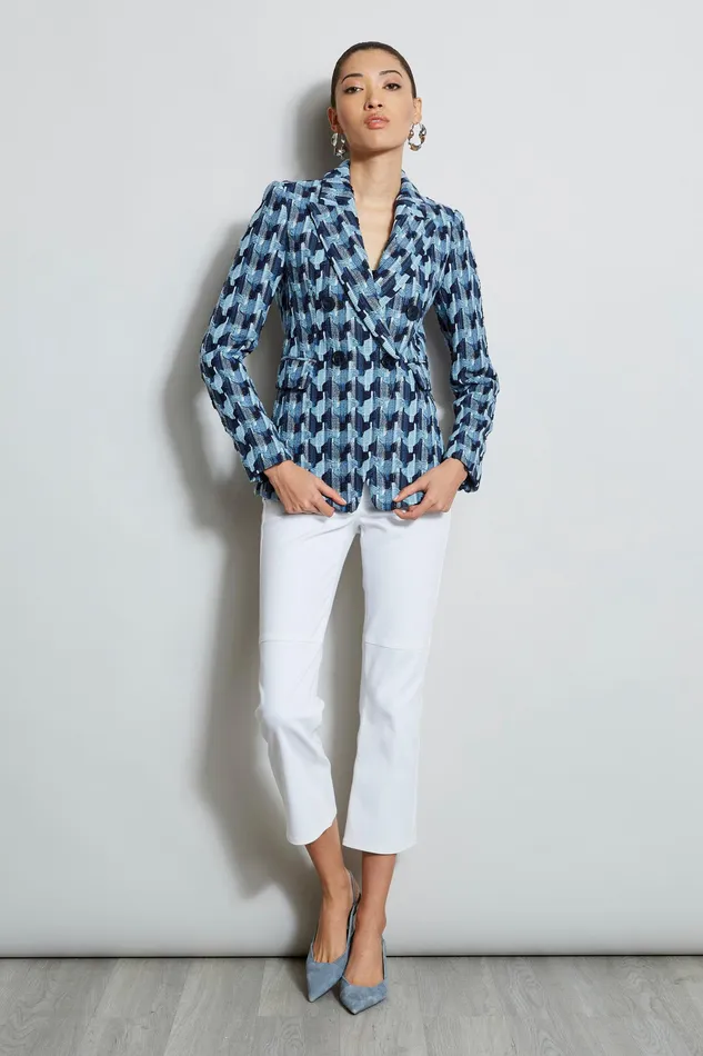 Jackets and Blazers Women Elie Tahari Twisted Tweed Blazer NAVY MULTI