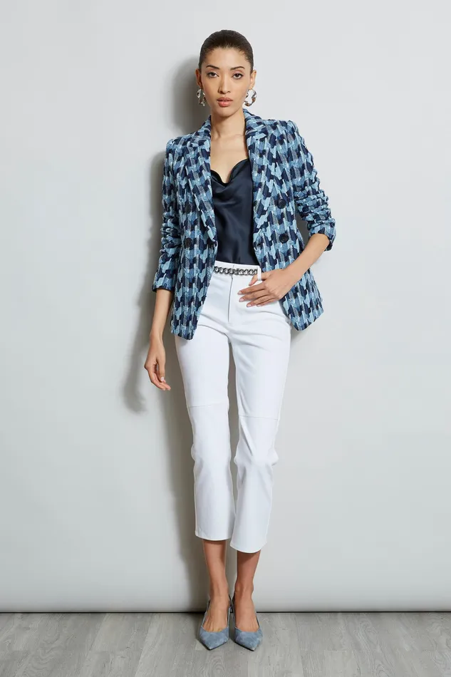 Jackets and Blazers Women Elie Tahari Twisted Tweed Blazer NAVY MULTI