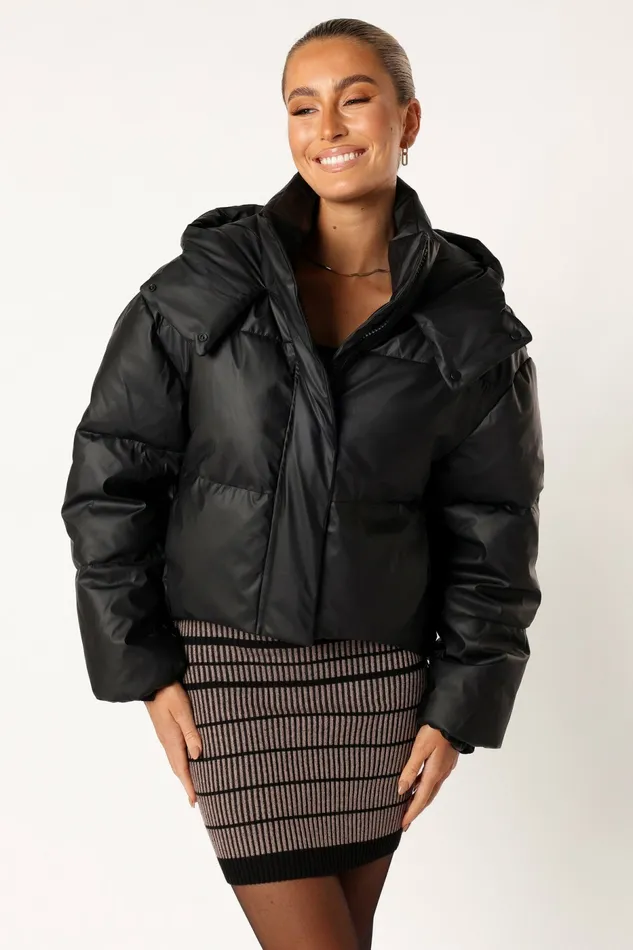 Jackets and Coats Petal and Pup Women Tania Puffer Jacket Black