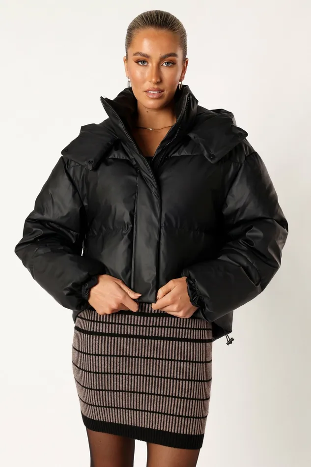 Jackets and Coats Petal and Pup Women Tania Puffer Jacket Black