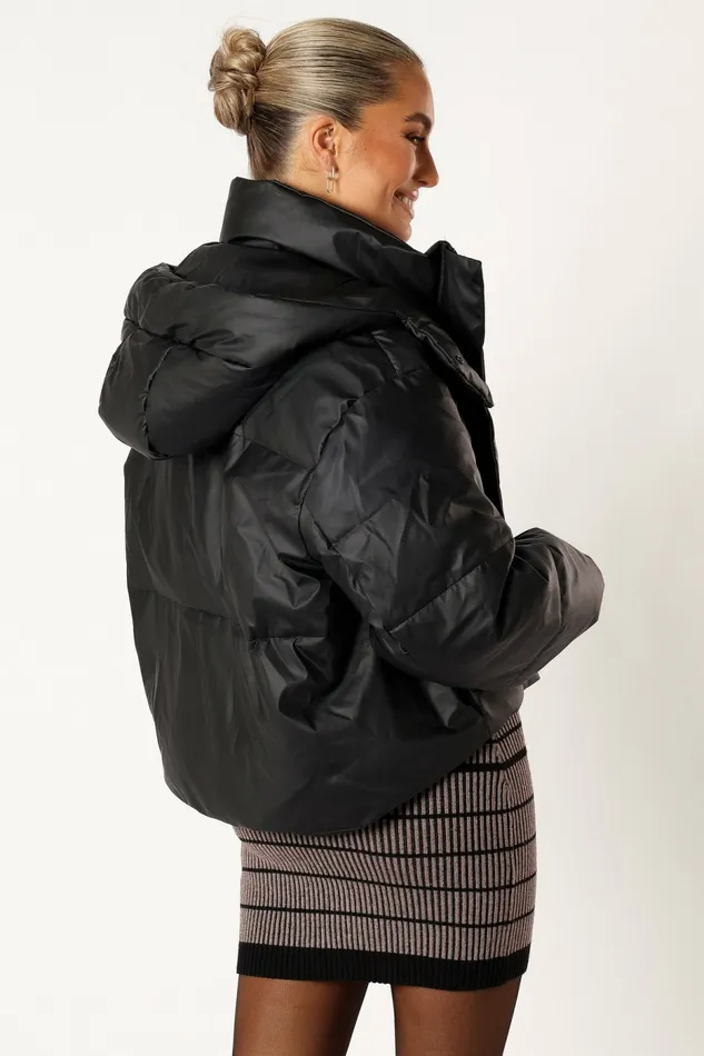 Jackets and Coats Petal and Pup Women Tania Puffer Jacket Black
