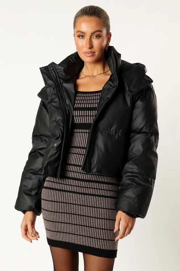 Jackets and Coats Petal and Pup Women Tania Puffer Jacket Black