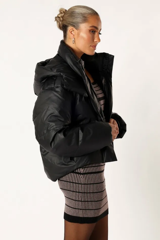 Jackets and Coats Petal and Pup Women Tania Puffer Jacket Black