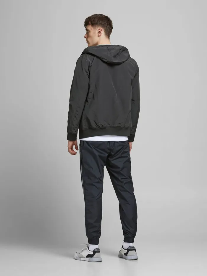 Jackets JACK and JONES Mens HOODED LIGHTWEIGHT JACKET Black Black