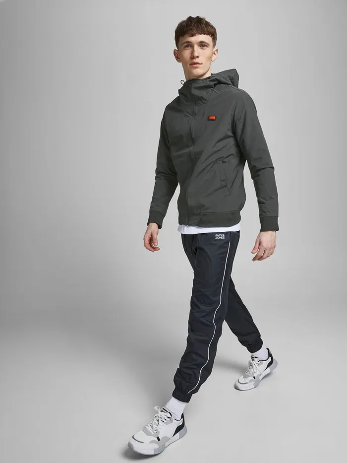 Jackets JACK and JONES Mens HOODED LIGHTWEIGHT JACKET Black Black