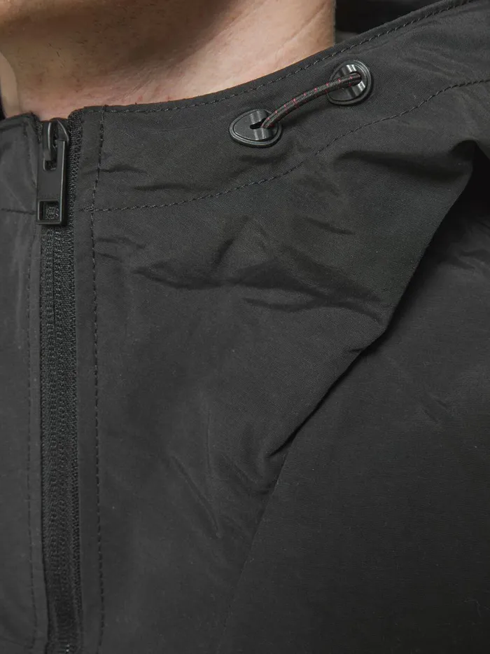 Jackets JACK and JONES Mens HOODED LIGHTWEIGHT JACKET Black Black