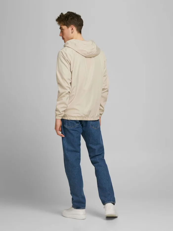 Jackets JACK and JONES Mens MESHLINED HOOD JACKET Beige Crockery