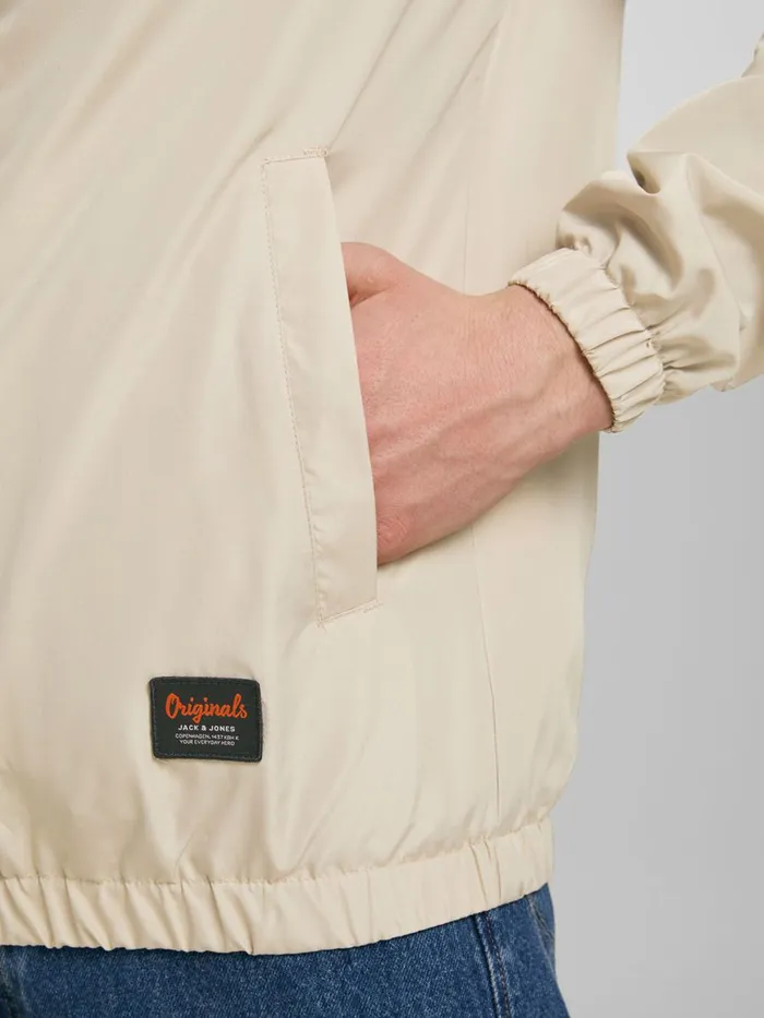 Jackets JACK and JONES Mens MESHLINED HOOD JACKET Beige Crockery