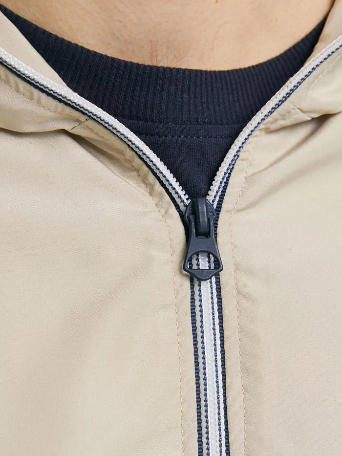 Jackets JACK and JONES Mens MESHLINED HOOD JACKET Beige Crockery