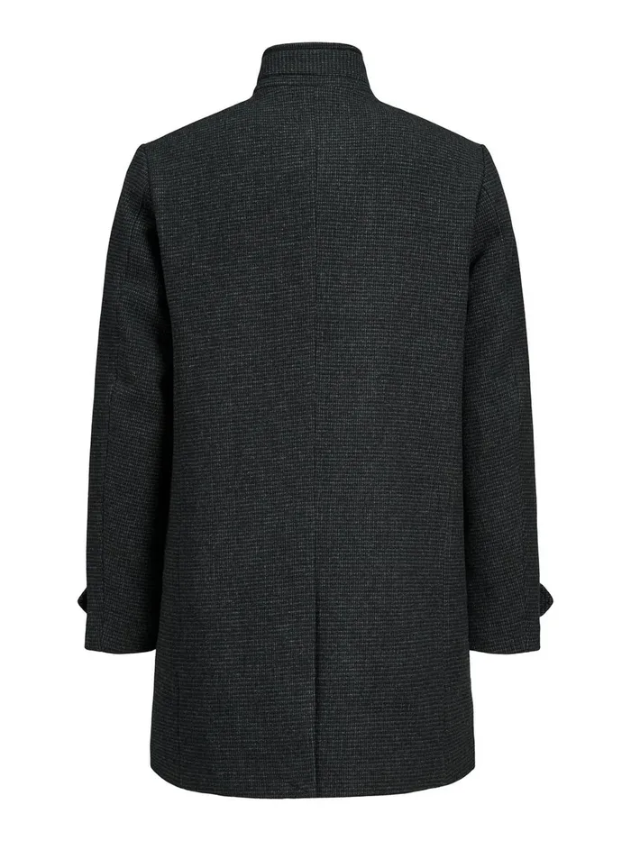 Jackets JACK and JONES Mens RECYCLED WOOL COAT Grey Dark Grey Melange