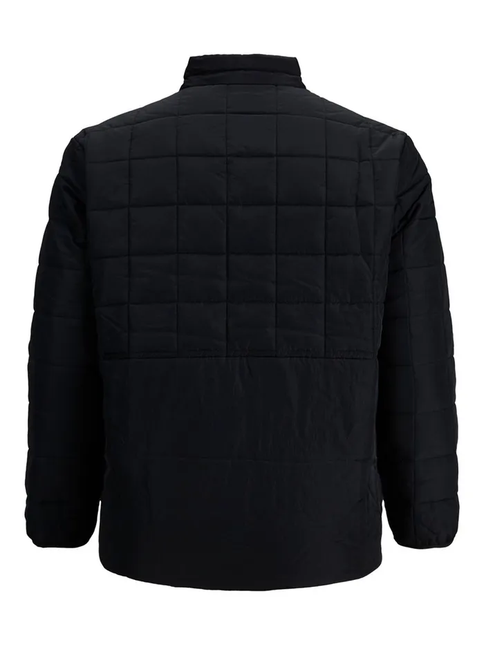 Jackets JACK and JONES Mens TWIST QUILTED PLUS SIZE JACKET Blue Black