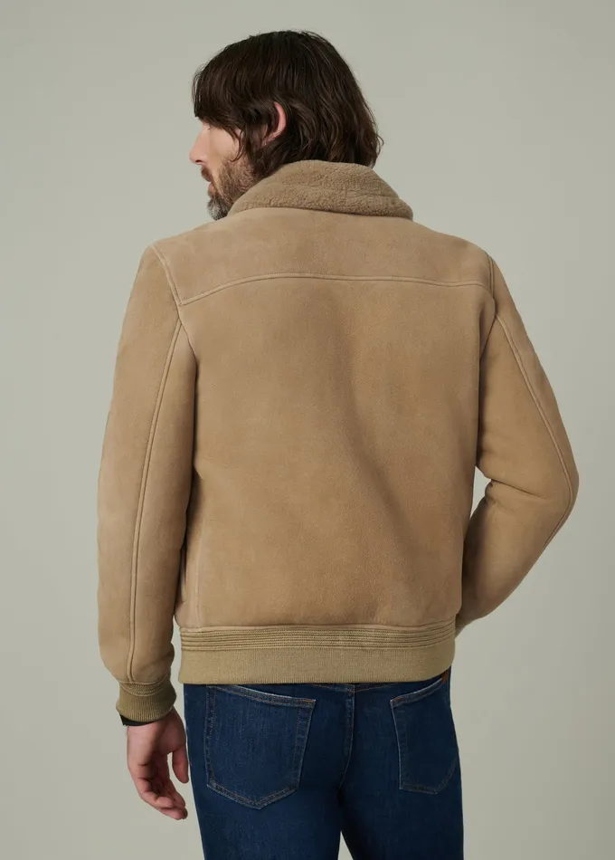 Jackets Outerwear Joe8217s Jeans Men SHEARLING FLIGHT JACKET Mushroom