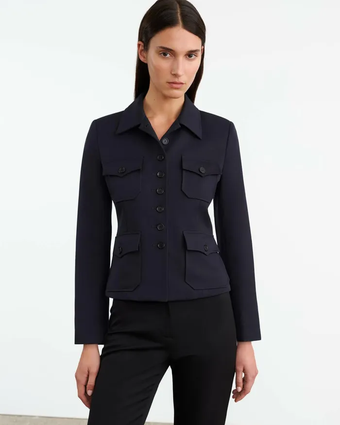 JAMISON JACKET Midnight Women Nili Lotan Jackets and Blazers