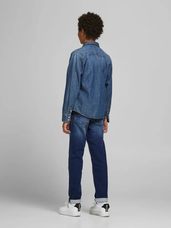 Jeans JACK and JONES Junior BOYS GLENN ORIGINAL AM 213 SLIM FIT JEANS Blue Blue Denim