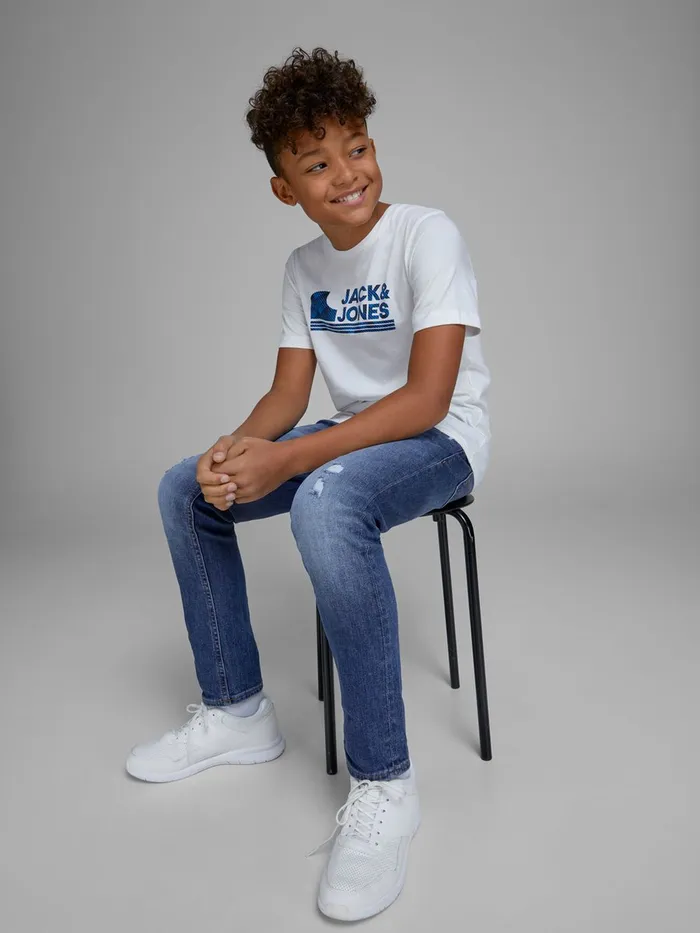 Jeans JACK and JONES Junior BOYS SLIMSTRAIGHT FIT JEANS Blue Blue Denim