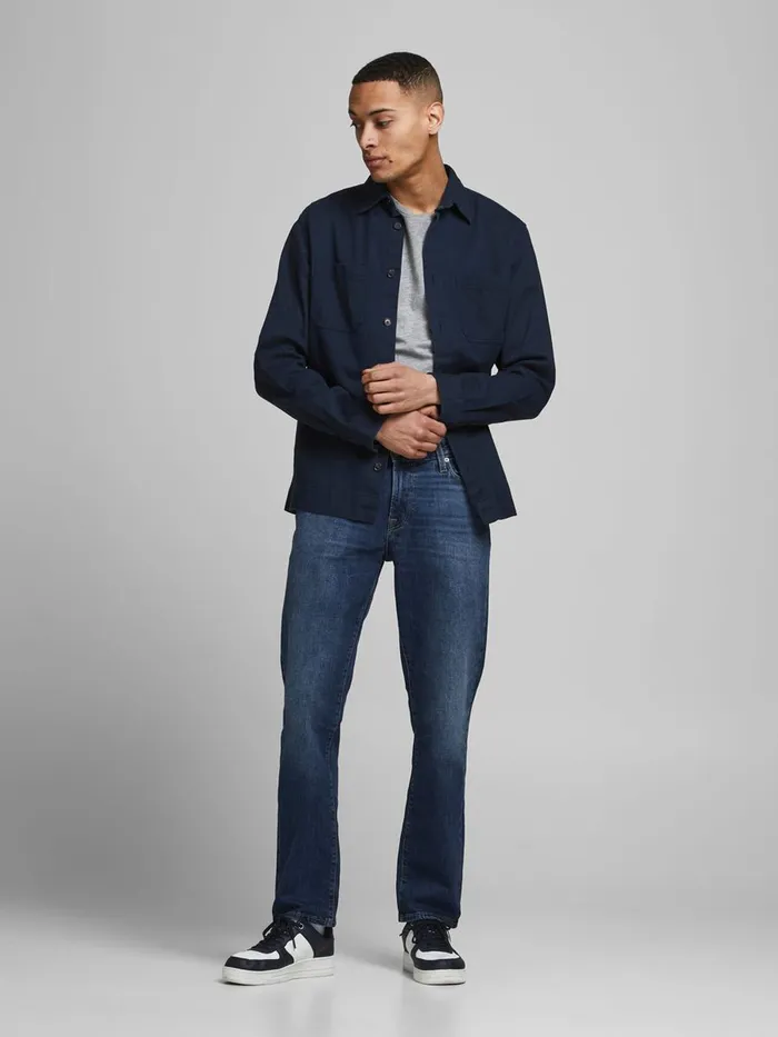 Jeans JACK and JONES Mens CLARK ICON AM 206 REGULAR FIT JEANS Blue Blue Denim