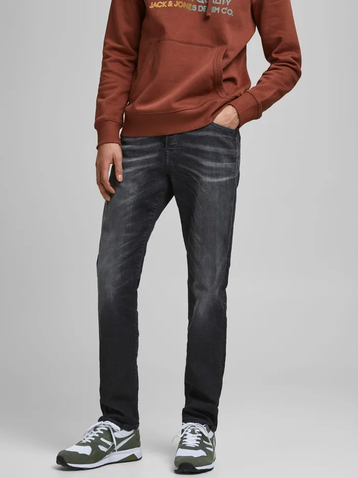 Jeans JACK and JONES Mens CLARK ICON BL 944 REGULAR FIT JEANS Grey Black Denim Jeans JACK and JONES Mens CLARK ICON BL 944 REGULAR FIT JEANS Grey Black Denim
