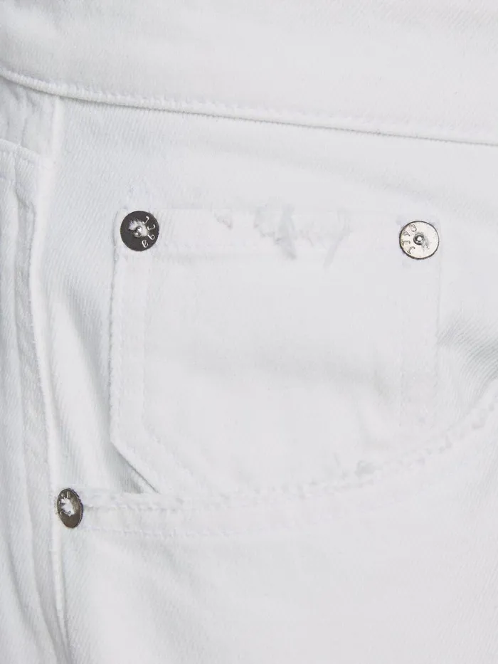 Jeans JACK and JONES Mens FRANK LEEN CJ 454 TAPERED FIT JEANS White White Denim