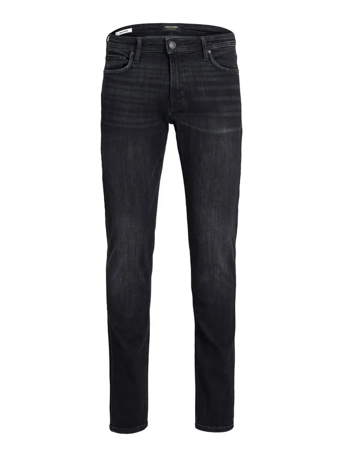 Jeans JACK and JONES Mens GLENN FELIX AM 135 50SPS SLIM FIT JEANS Black Black Denim