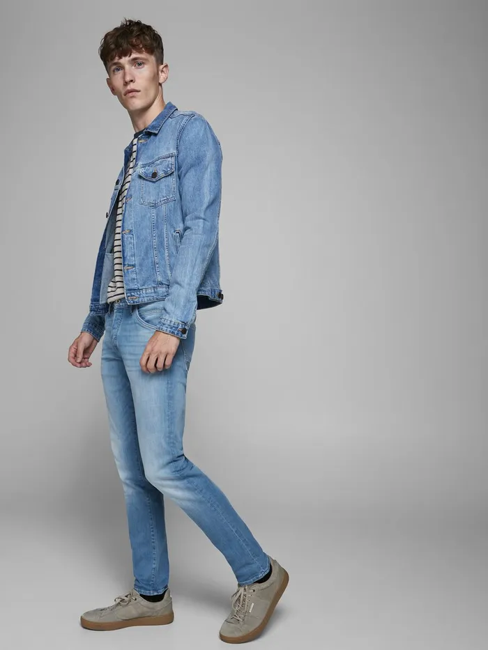 Jeans JACK and JONES Mens GLENN FOX AGI 404 50SPS SLIM FIT JEANS Blue Blue Denim