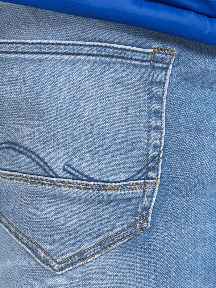 Jeans JACK and JONES Mens GLENN FOX JJ 241 PLUS SIZE SLIM FIT JEANS Blue Blue Denim