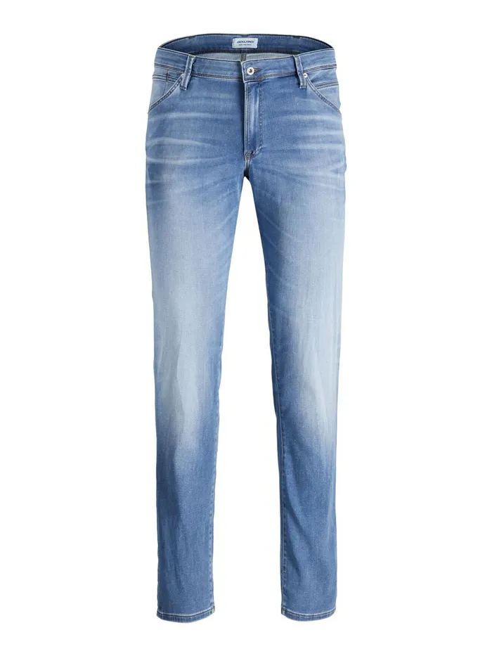 Jeans JACK and JONES Mens GLENN FOX JJ 241 PLUS SIZE SLIM FIT JEANS Blue Blue Denim