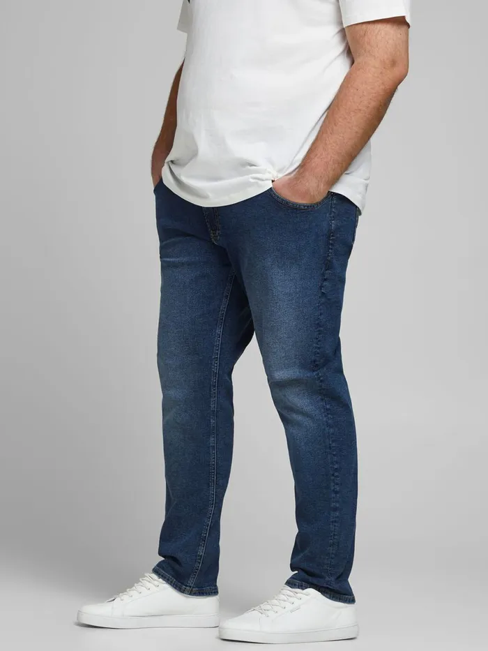 Jeans JACK and JONES Mens GLENN ORIGINAL NA 033 PLUS SIZE SLIM FIT JEANS Blue Blue Denim Jeans JACK and JONES Mens GLENN ORIGINAL NA 033 PLUS SIZE SLIM FIT JEANS Blue Blue Denim