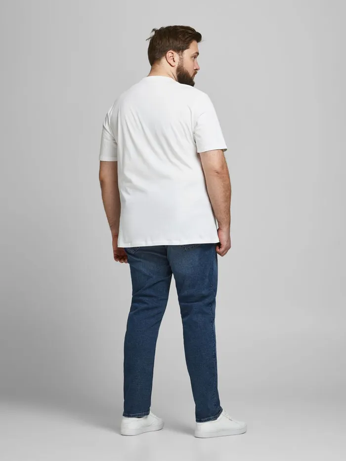 Jeans JACK and JONES Mens GLENN ORIGINAL NA 033 PLUS SIZE SLIM FIT JEANS Blue Blue Denim