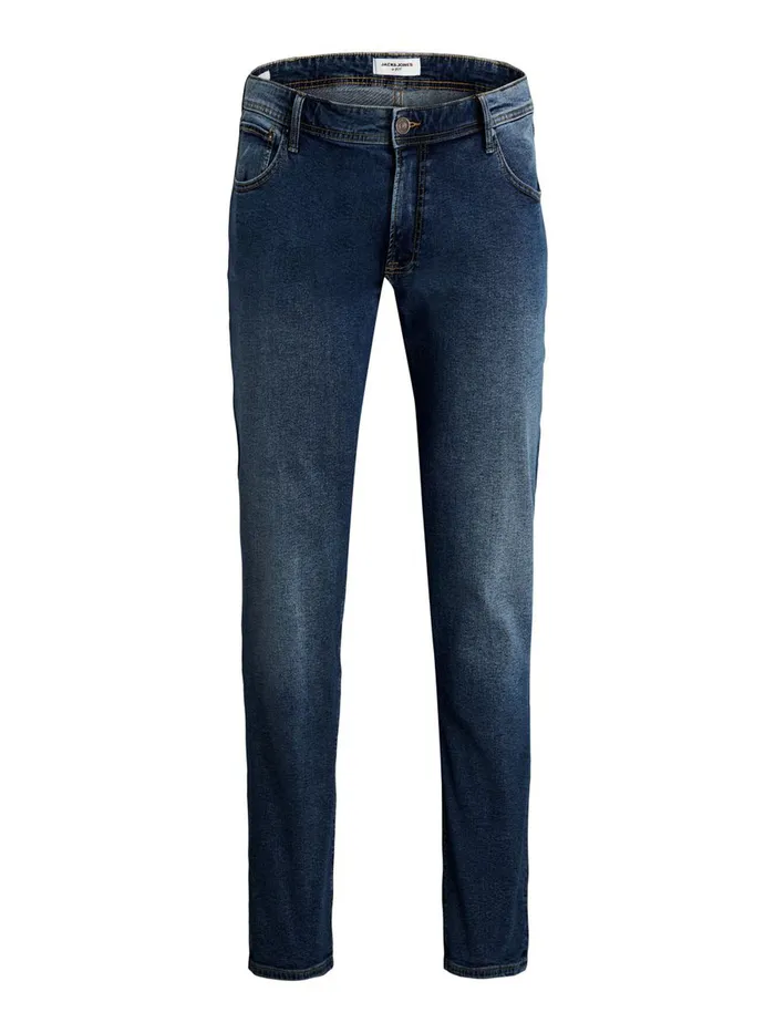Jeans JACK and JONES Mens GLENN ORIGINAL NA 033 PLUS SIZE SLIM FIT JEANS Blue Blue Denim
