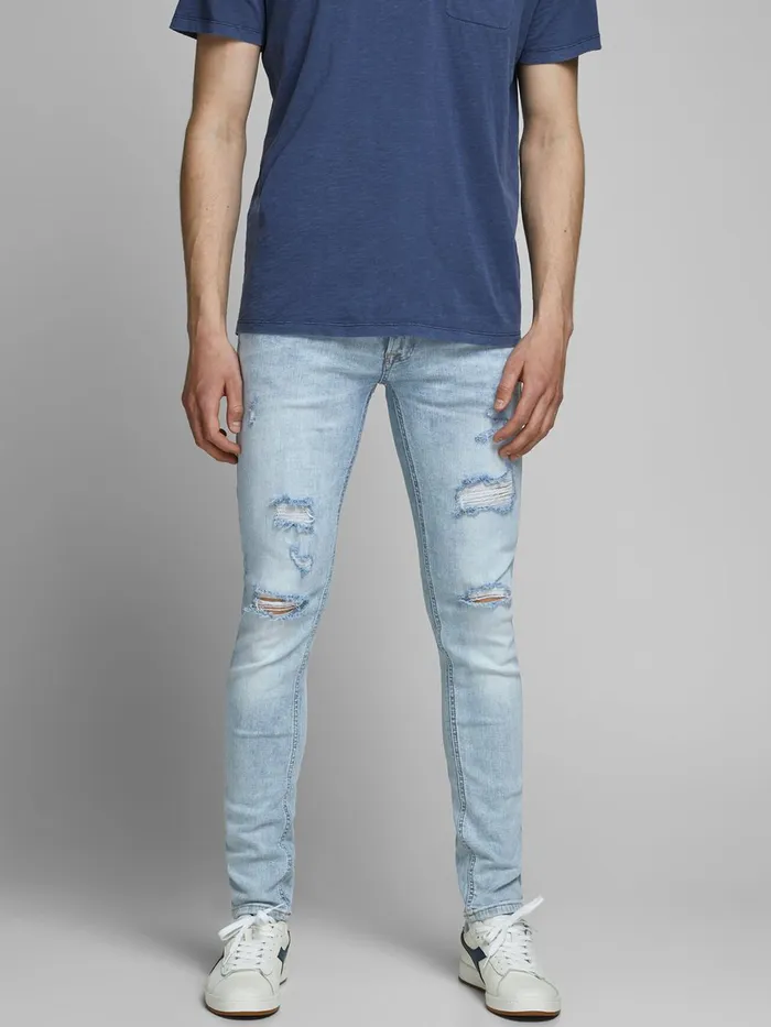 Jeans JACK and JONES Mens LIAM ORIGINAL AM 202 50SPS SKINNY FIT JEANS Blue Blue Denim Jeans JACK and JONES Mens LIAM ORIGINAL AM 202 50SPS SKINNY FIT JEANS Blue Blue Denim