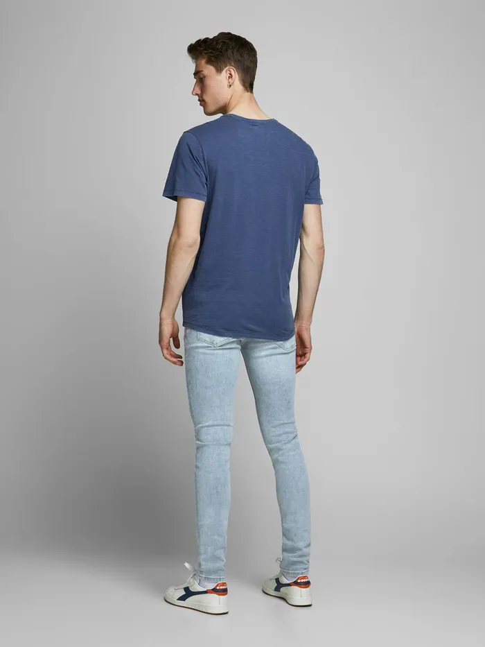 Jeans JACK and JONES Mens LIAM ORIGINAL AM 202 50SPS SKINNY FIT JEANS Blue Blue Denim