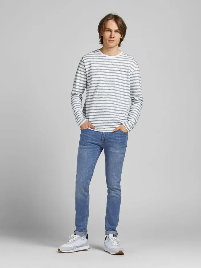 Jeans JACK and JONES Mens LIAM ORIGINAL AM 276 SKINNY FIT JEANS Blue Blue Denim