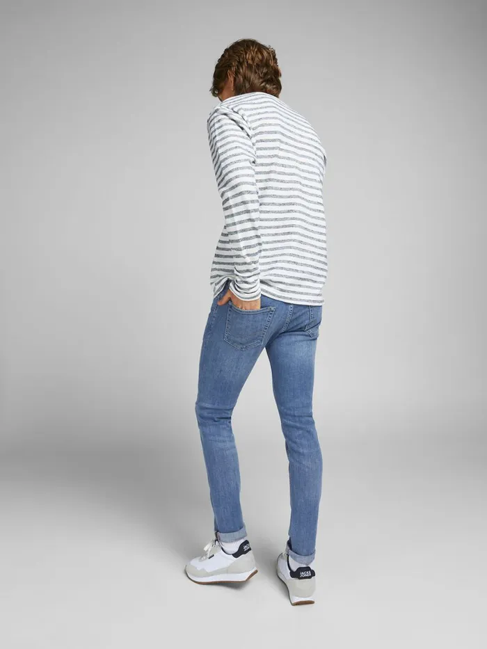 Jeans JACK and JONES Mens LIAM ORIGINAL AM 276 SKINNY FIT JEANS Blue Blue Denim