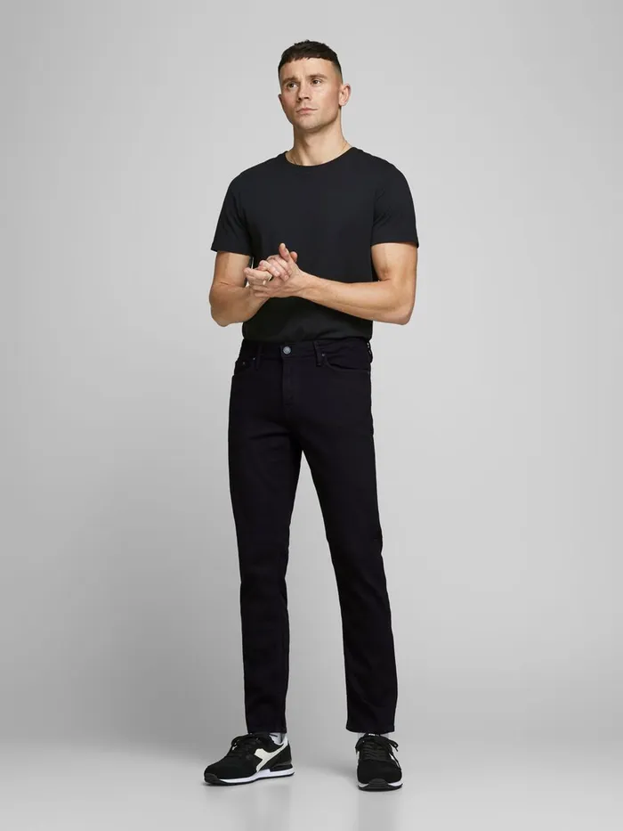 Jeans JACK and JONES Mens MIKE ORIGINAL AM 046 LID COMFORT FIT JEANS Black Black Denim