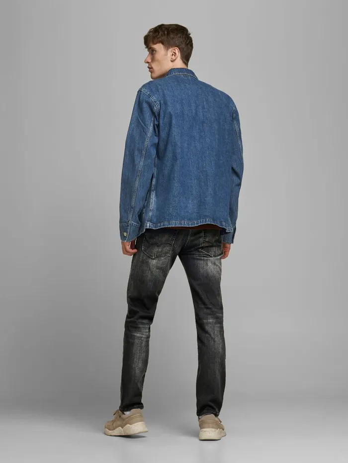Jeans JACK and JONES Mens MIKE ORIGINAL JOS 143 50SPS COMFORT FIT JEANS Black Black Denim