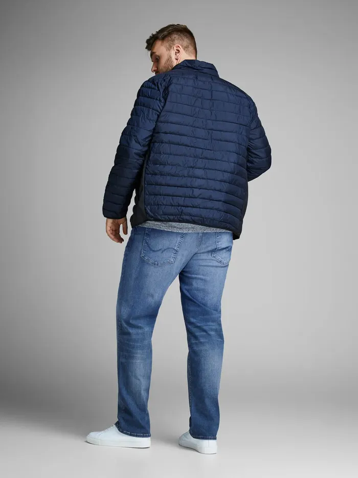 Jeans JACK and JONES Mens TIM ICON JJ 357 50SPS PLUS SIZE SLIM FIT JEANS Blue Blue Denim